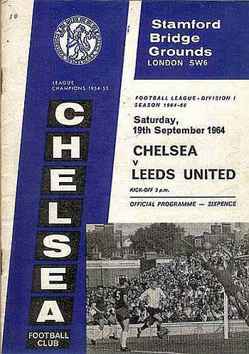 programme cover for Chelsea v Leeds United, Saturday, 19th Sep 1964