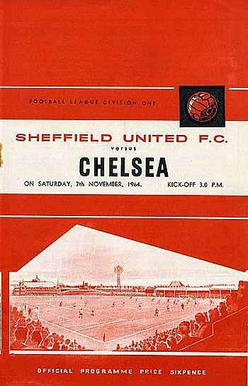 programme cover for Sheffield United v Chelsea, Saturday, 7th Nov 1964