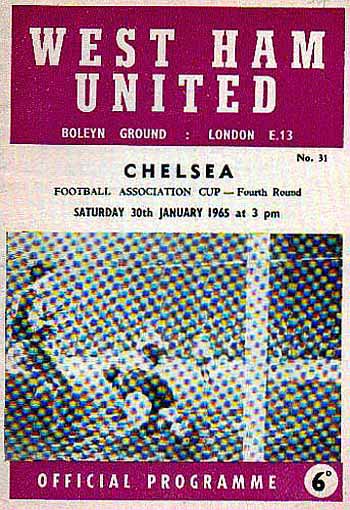 programme cover for West Ham United v Chelsea, 30th Jan 1965