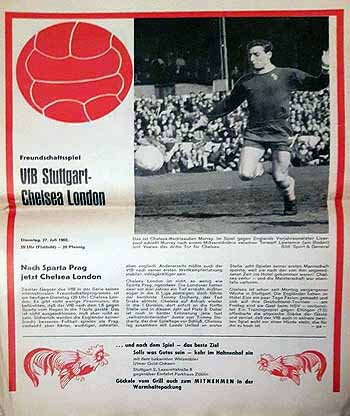programme cover for VFB Stuttgart v Chelsea, 27th Jul 1965