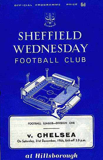 programme cover for Sheffield Wednesday v Chelsea, Saturday, 31st Dec 1966