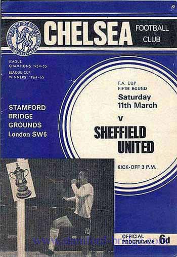 programme cover for Chelsea v Sheffield United, 11th Mar 1967