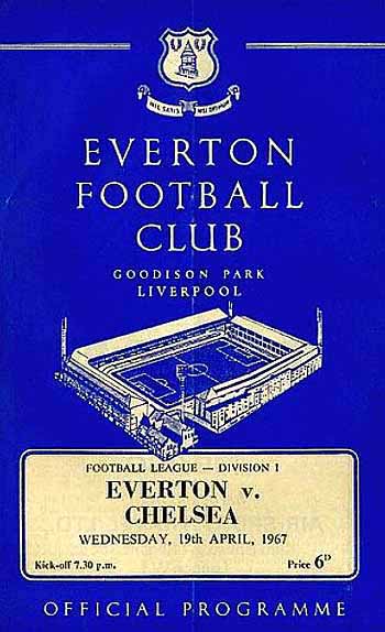 programme cover for Everton v Chelsea, 19th Apr 1967