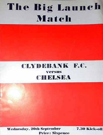 programme cover for Clydebank v Chelsea, Wednesday, 20th Sep 1967