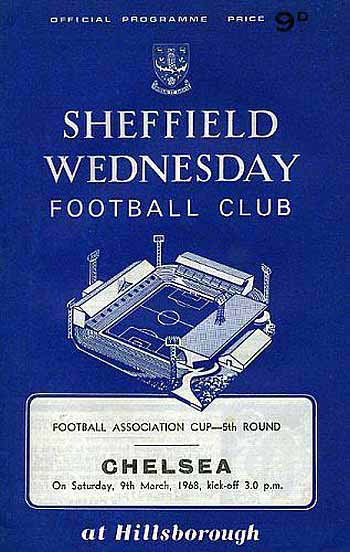 programme cover for Sheffield Wednesday v Chelsea, 9th Mar 1968