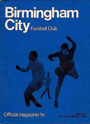 programme cover for Birmingham City v Chelsea, Tuesday, 3rd Sep 1968