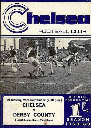 programme cover for Chelsea v Derby County, 25th Sep 1968