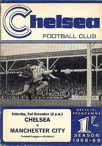 programme cover for Chelsea v Manchester City, Saturday, 2nd Nov 1968