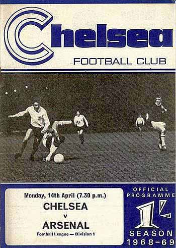 programme cover for Chelsea v Arsenal, Monday, 14th Apr 1969