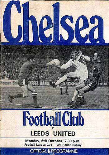 programme cover for Chelsea v Leeds United, Monday, 6th Oct 1969