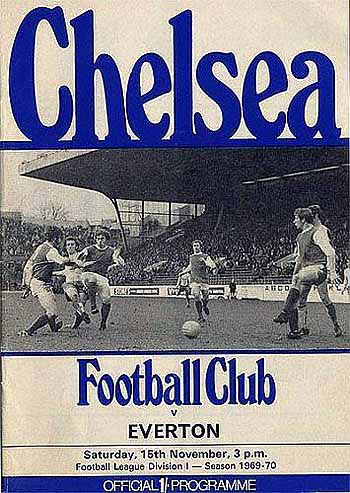 programme cover for Chelsea v Everton, 15th Nov 1969