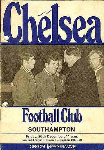 programme cover for Chelsea v Southampton, 26th Dec 1969