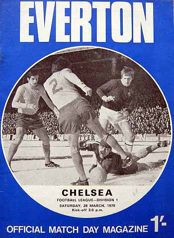 programme cover for Everton v Chelsea, Saturday, 28th Mar 1970