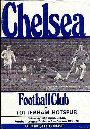 programme cover for Chelsea v Tottenham Hotspur, 4th Apr 1970