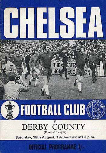 programme cover for Chelsea v Derby County, 15th Aug 1970