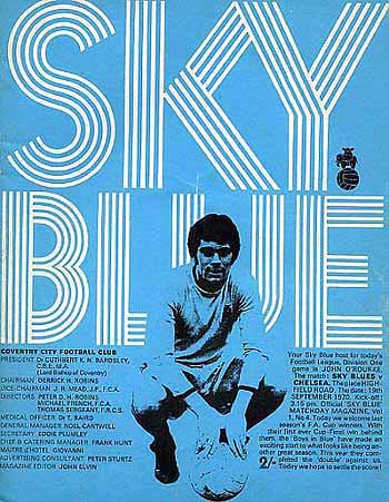 programme cover for Coventry City v Chelsea, 19th Sep 1970