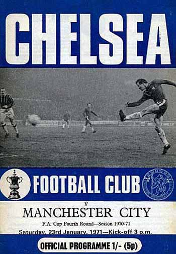 programme cover for Chelsea v Manchester City, Saturday, 23rd Jan 1971