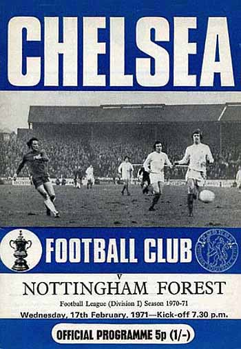 programme cover for Chelsea v Nottingham Forest, 17th Feb 1971