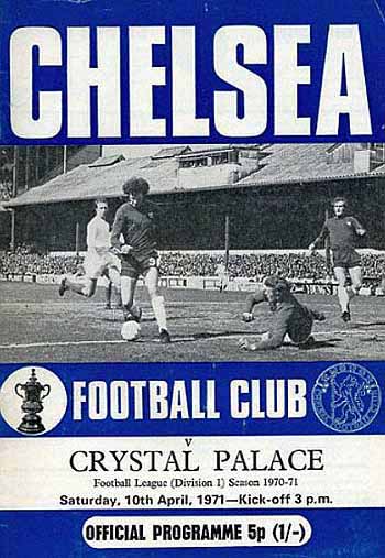 programme cover for Chelsea v Crystal Palace, 10th Apr 1971