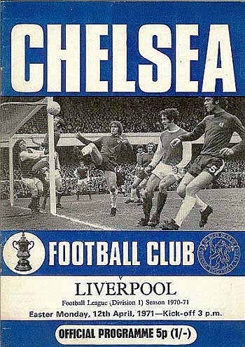 programme cover for Chelsea v Liverpool, Monday, 12th Apr 1971