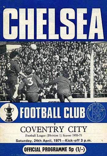 programme cover for Chelsea v Coventry City, Saturday, 24th Apr 1971