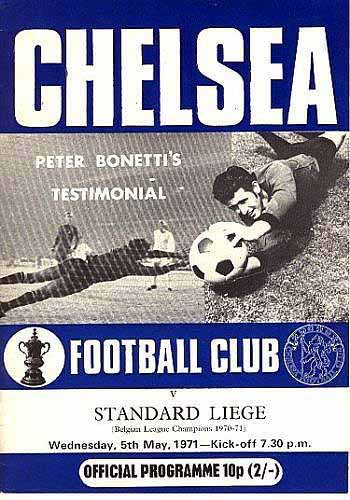 programme cover for Chelsea v Standard Liege, 5th May 1971