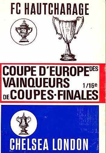 programme cover for Jeunesse Hautcharage v Chelsea, 15th Sep 1971