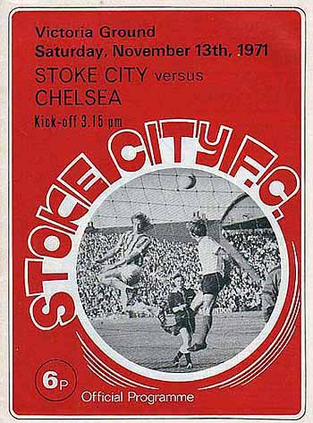 programme cover for Stoke City v Chelsea, 13th Nov 1971