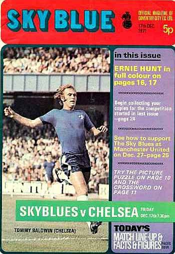 programme cover for Coventry City v Chelsea, 17th Dec 1971