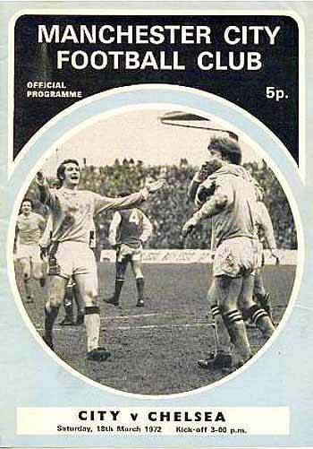 programme cover for Manchester City v Chelsea, Saturday, 18th Mar 1972