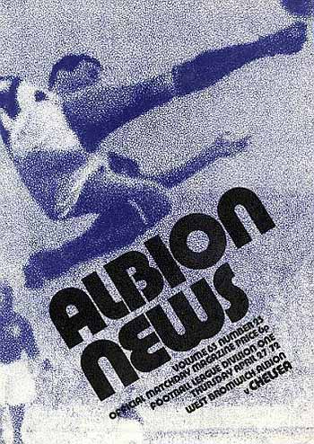 programme cover for West Bromwich Albion v Chelsea, 27th Apr 1972
