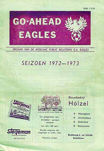 programme cover for Go Ahead Eagles v Chelsea, 5th Aug 1972