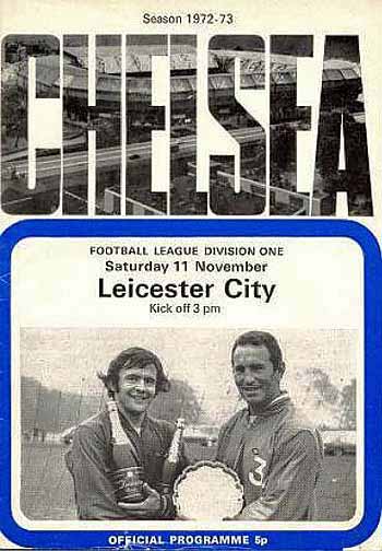 programme cover for Chelsea v Leicester City, Saturday, 11th Nov 1972