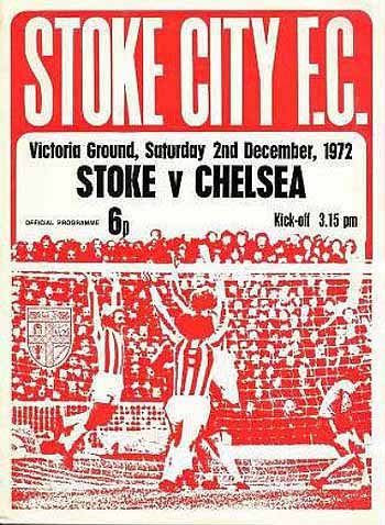 programme cover for Stoke City v Chelsea, 2nd Dec 1972