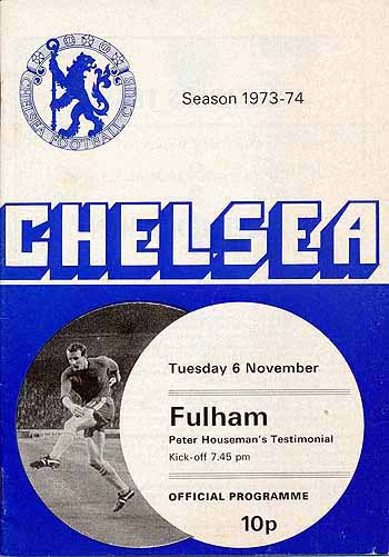 programme cover for Chelsea v Fulham, 6th Nov 1973