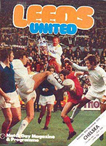 programme cover for Leeds United v Chelsea, 30th Nov 1974