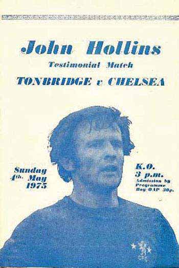 programme cover for Tonbridge v Chelsea, Sunday, 4th May 1975