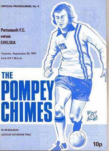 programme cover for Portsmouth v Chelsea, Tuesday, 23rd Sep 1975