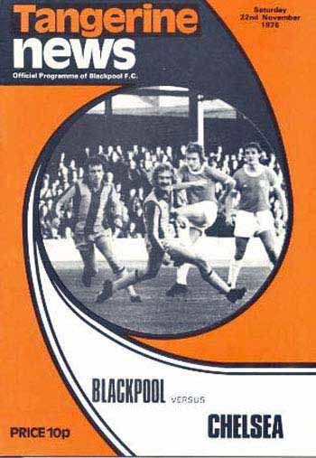 programme cover for Blackpool v Chelsea, 22nd Nov 1975