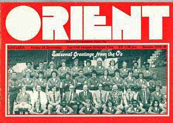 programme cover for Orient v Chelsea, 26th Dec 1975