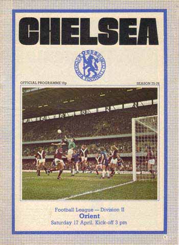programme cover for Chelsea v Orient, 17th Apr 1976