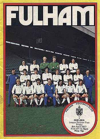 programme cover for Fulham v Chelsea, Friday, 8th Apr 1977