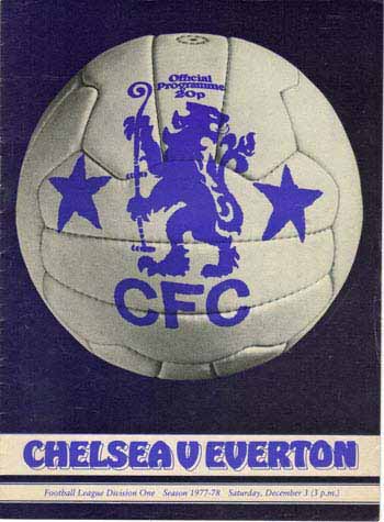 programme cover for Chelsea v Everton, Saturday, 3rd Dec 1977