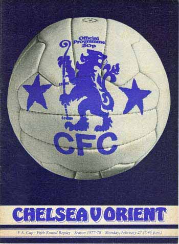 programme cover for Chelsea v Orient, 27th Feb 1978