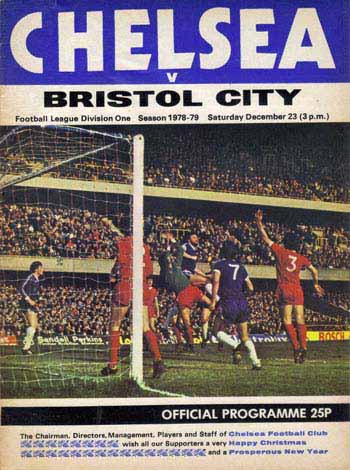programme cover for Chelsea v Bristol City, 23rd Dec 1978