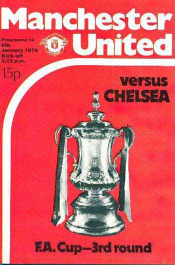 programme cover for Manchester United v Chelsea, 15th Jan 1979