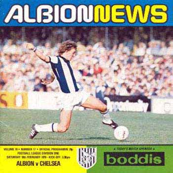 programme cover for West Bromwich Albion v Chelsea, 14th Mar 1979