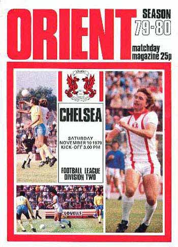 programme cover for Orient v Chelsea, 10th Nov 1979