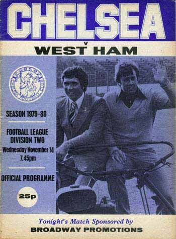 programme cover for Chelsea v West Ham United, 14th Nov 1979