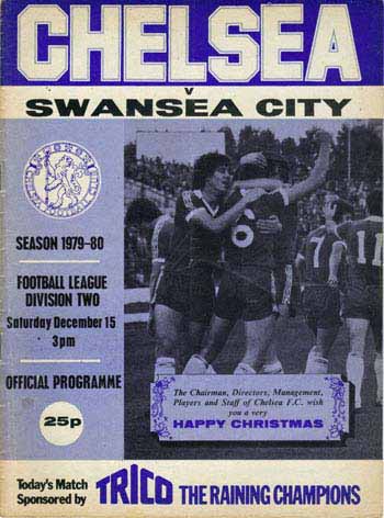 programme cover for Chelsea v Swansea City, Saturday, 15th Dec 1979